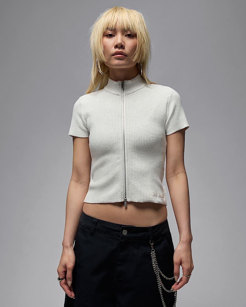 Air Jordan Women's Full-Zip Knit Top. Nike JP